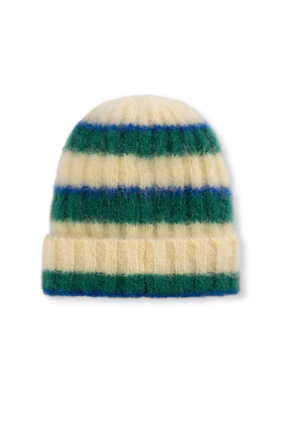 CZAPKA FLUFF ZIELONY/ ECRU