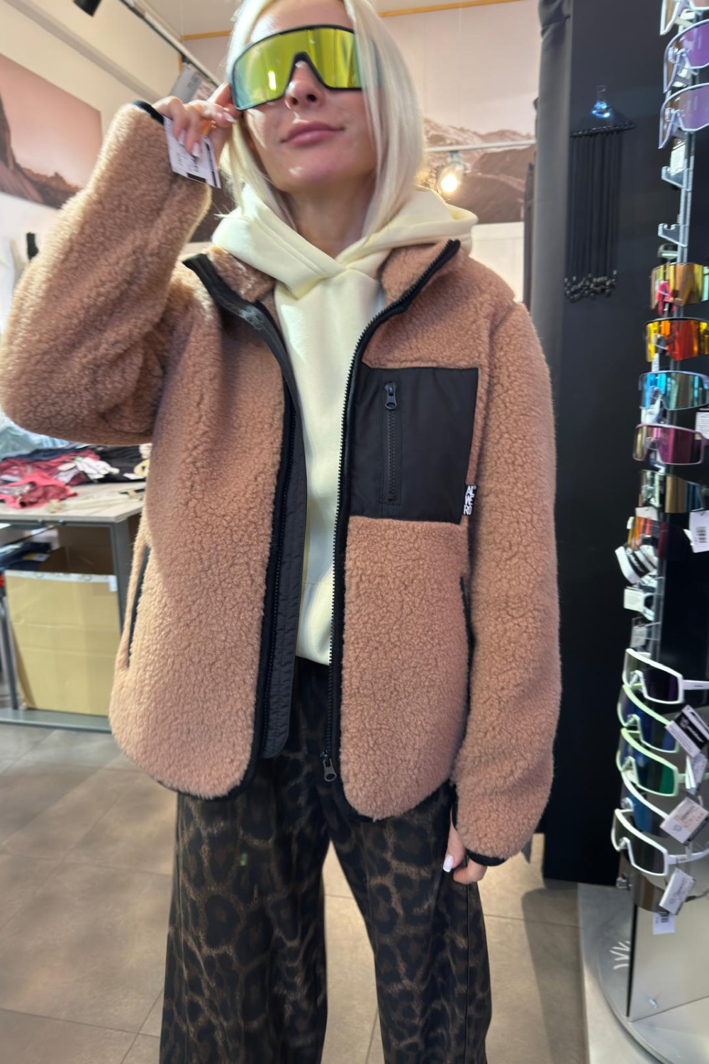 KURTKA SHERPA RUGBY TAN ULTRA LIGHT