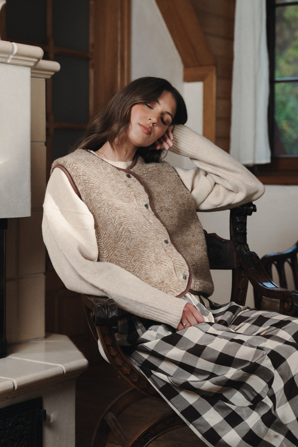 KAMIZELKA TYB VS PATTERN JODEŁKA KARMEL