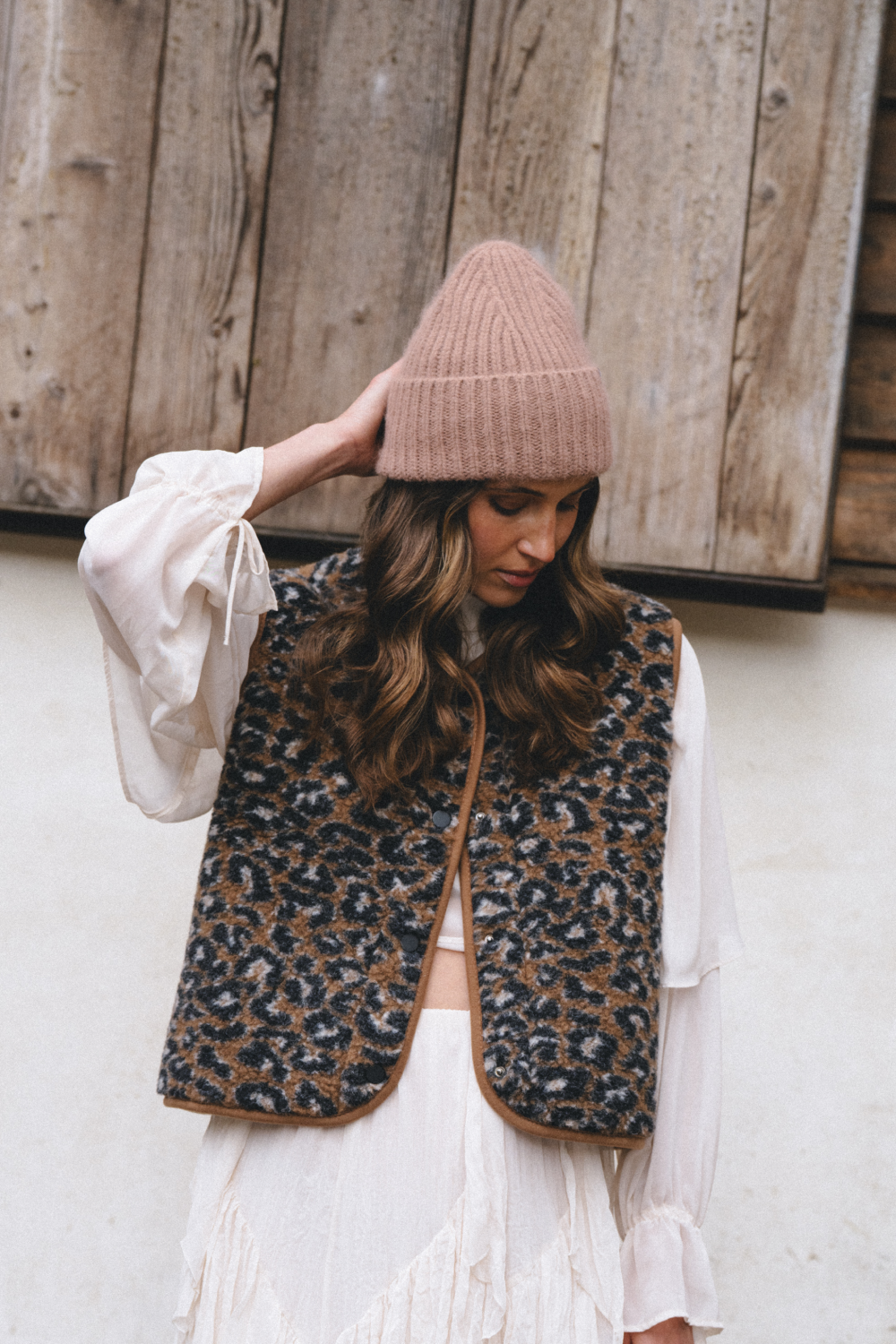 KAMIZELKA TYB PATTERN LAMPART KARMEL