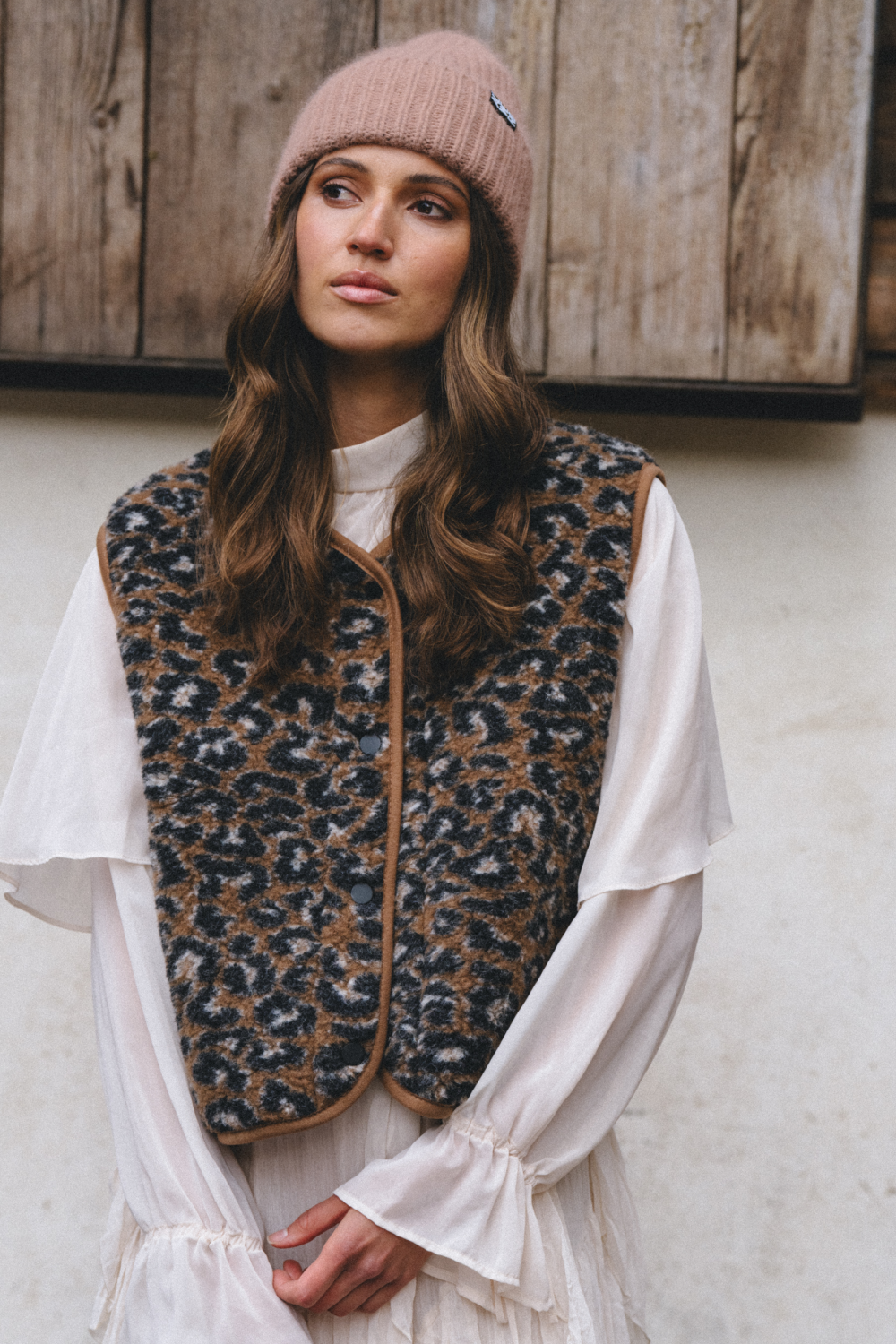 KAMIZELKA TYB PATTERN LAMPART KARMEL