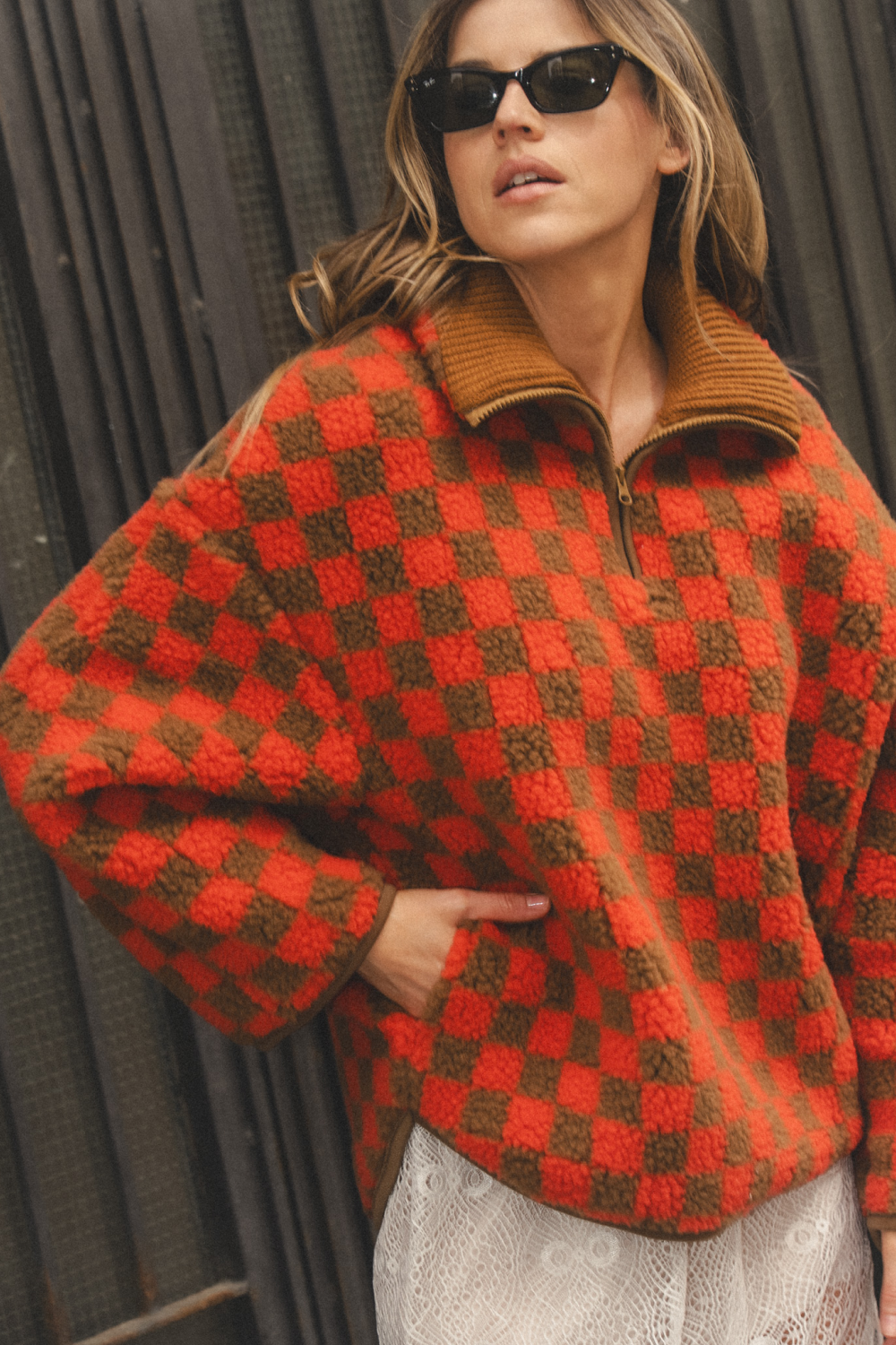 BLUZA BEL PATTERN KORAL CAMELLO ULTRA LIGHT