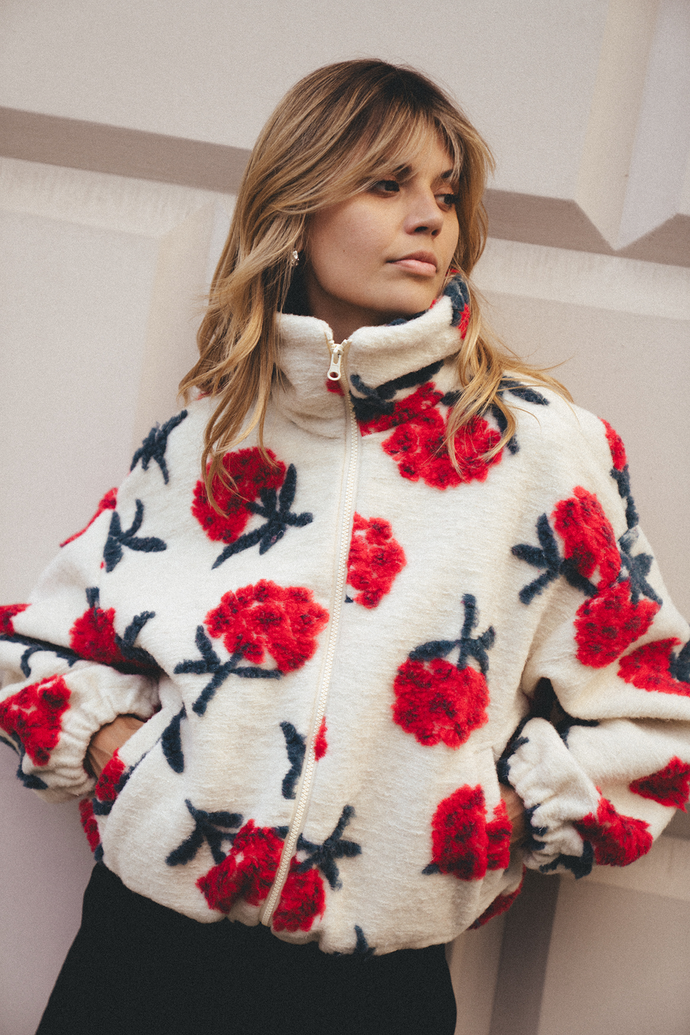 KURTKA POLAR MERINO BLANCS PEONY LOOP
