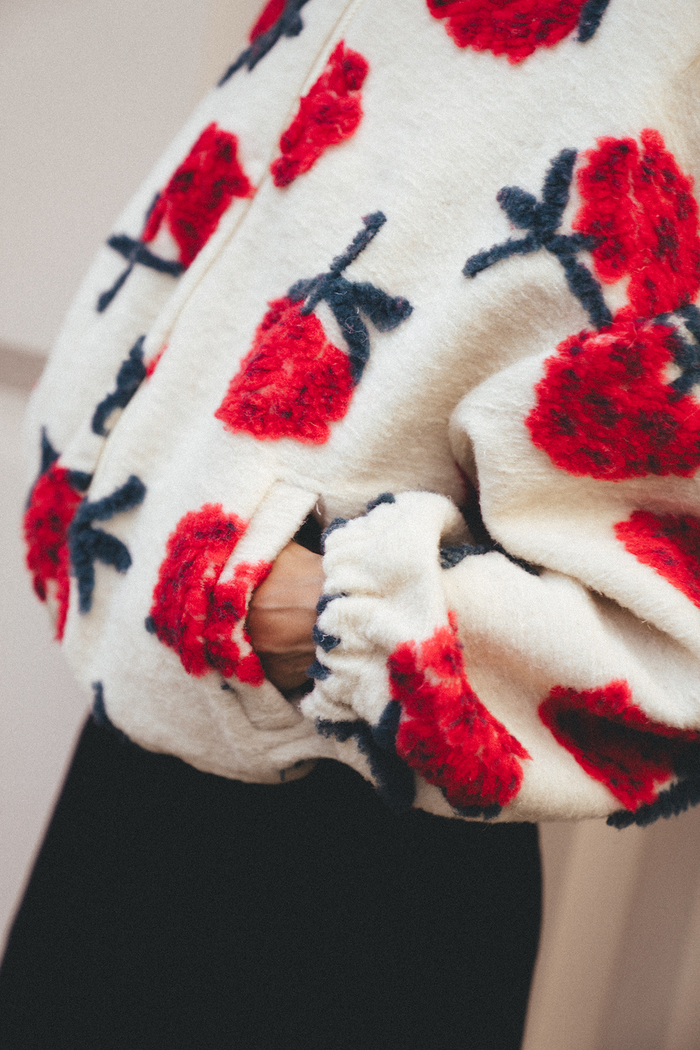 KURTKA POLAR MERINO BLANCS PEONY LOOP