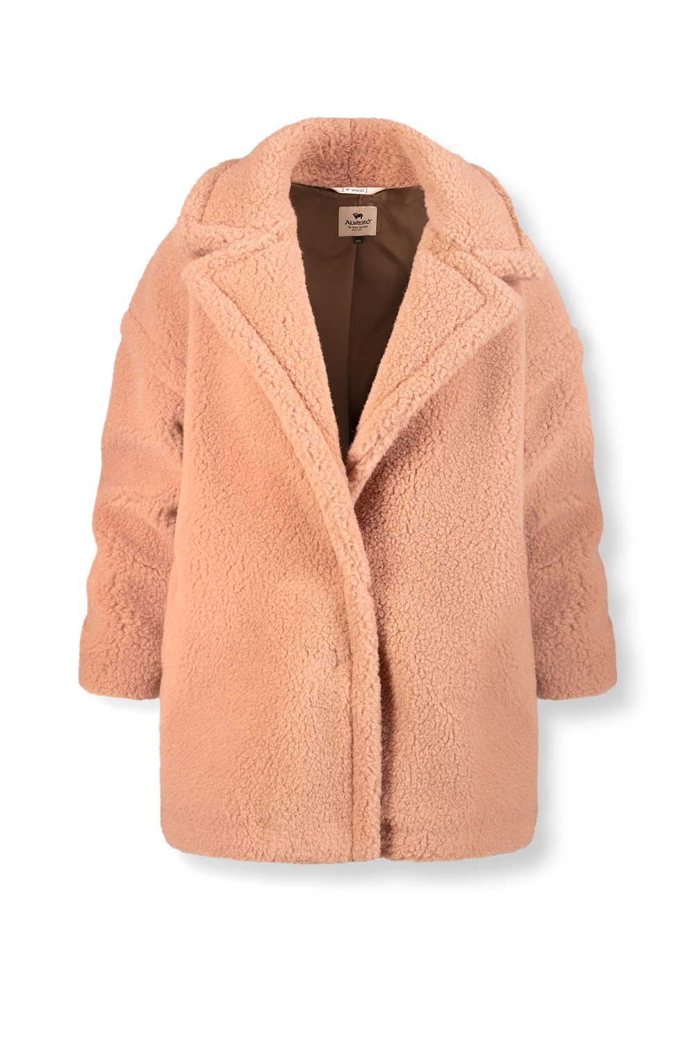 PŁASZCZ MERINO TEDDY MID RUGBY TAN