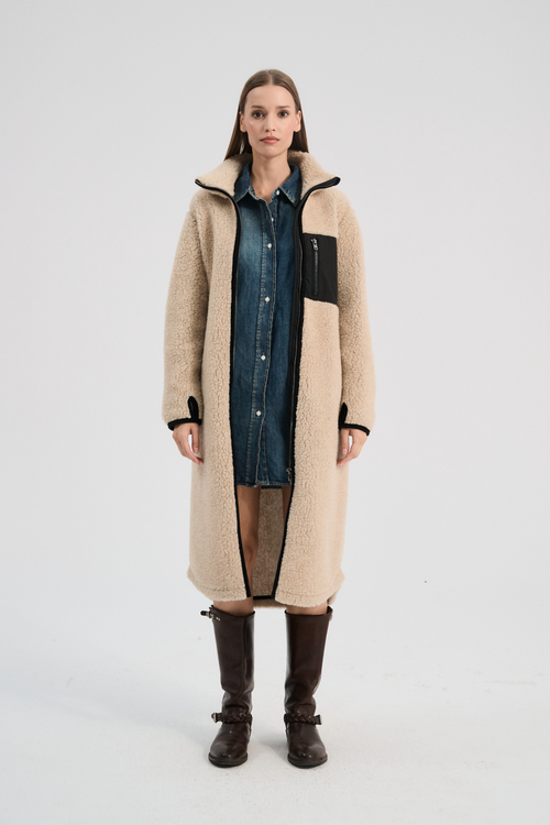 PŁASZCZ MERINO SHERPA LONG