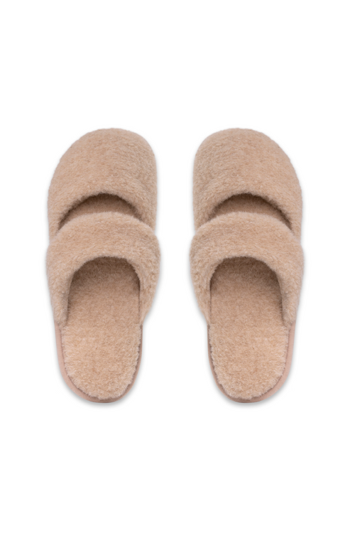 PANTOFLE WEŁNIANE BUBU BEŻ