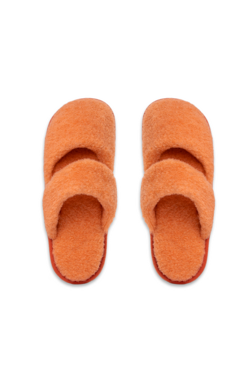 PANTOFLE WEŁNIANE BUBU BRZOSKWINIA