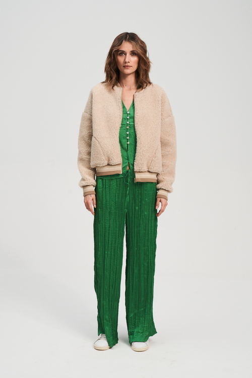 BLUZA WEŁNIANA  BOOM PIASKOWY BRĄZ