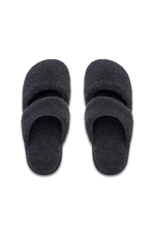 PANTOFLE WEŁNIANE BUBU STALOWY