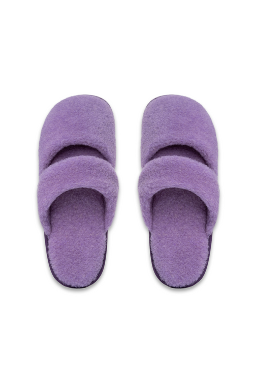 PANTOFLE WEŁNIANE BUBU LAWENDA