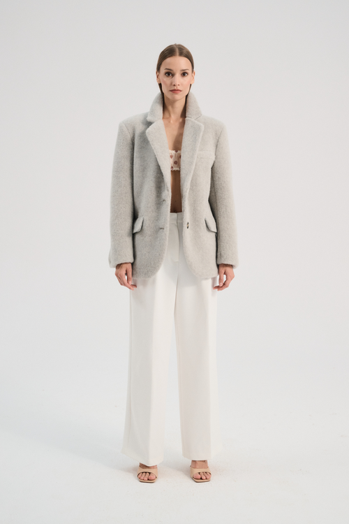 MARYNARKA WEŁNAIANA MANY POPIEL