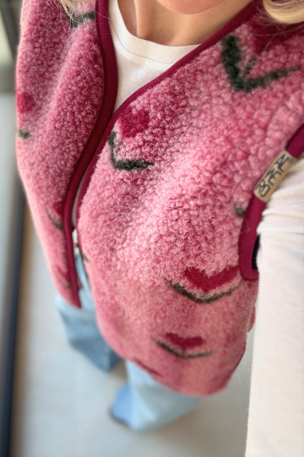 KAMIZELKA DWUSTRONNA FLA PATTERN CHERRY ULTRA LIGHT