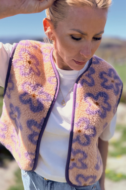 KAMIZELKA MERINO CAMINO FLOWS APRICOT