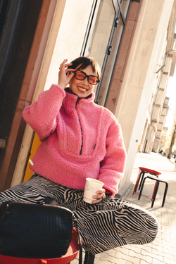 BLUZA MERINO ORA BUBBLE GUM/ BEET