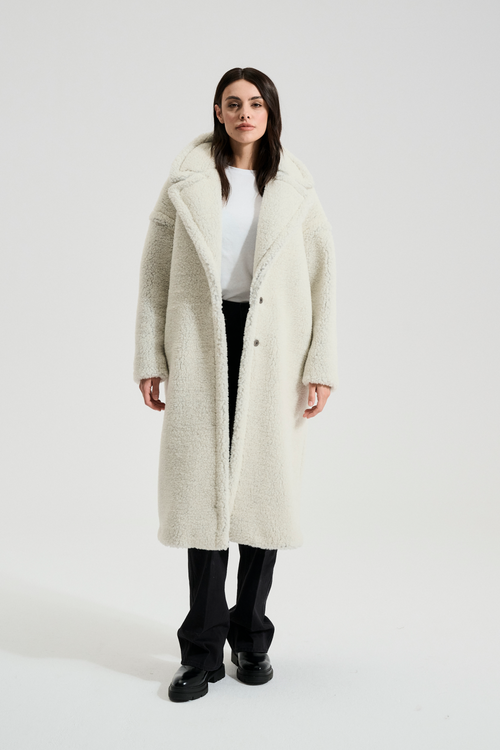 PŁASZCZ WEŁNIANY TEDDY MAX MIŚ ARKTYCZNY