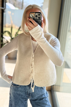 KAMIZELKA MERINO KIS BEŻ