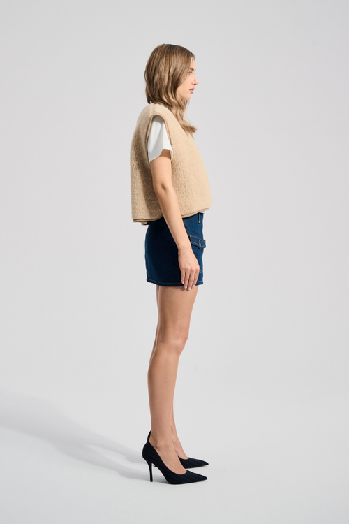 KAMIZELKA WEŁNIANA CAMINO PIASKOWY BRĄZ