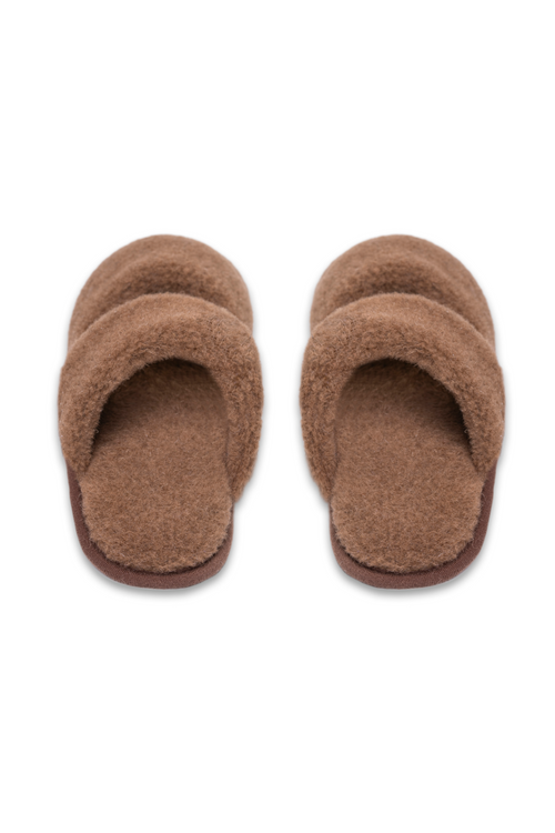 PANTOFLE WEŁNIANE BUBU CAMELLO