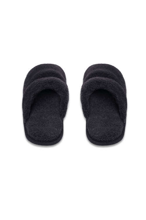 PANTOFLE WEŁNIANE BUBU CZARNY