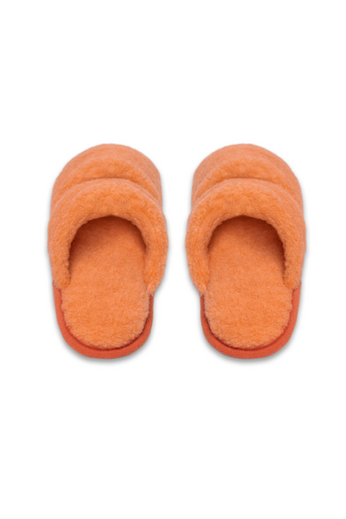 PANTOFLE WEŁNIANE BUBU BRZOSKWINIA