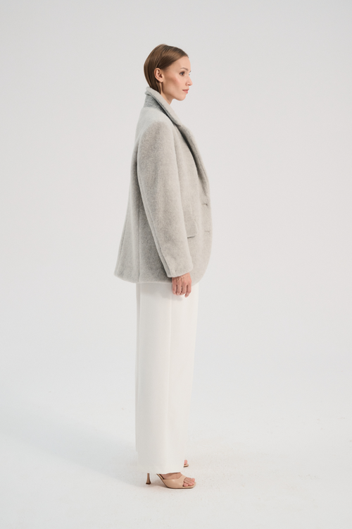 MARYNARKA WEŁNAIANA MANY POPIEL