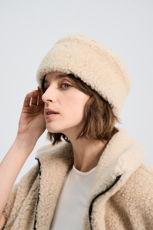 OPASKA WEŁNIANA VOVO PIASKOWY BRĄZ