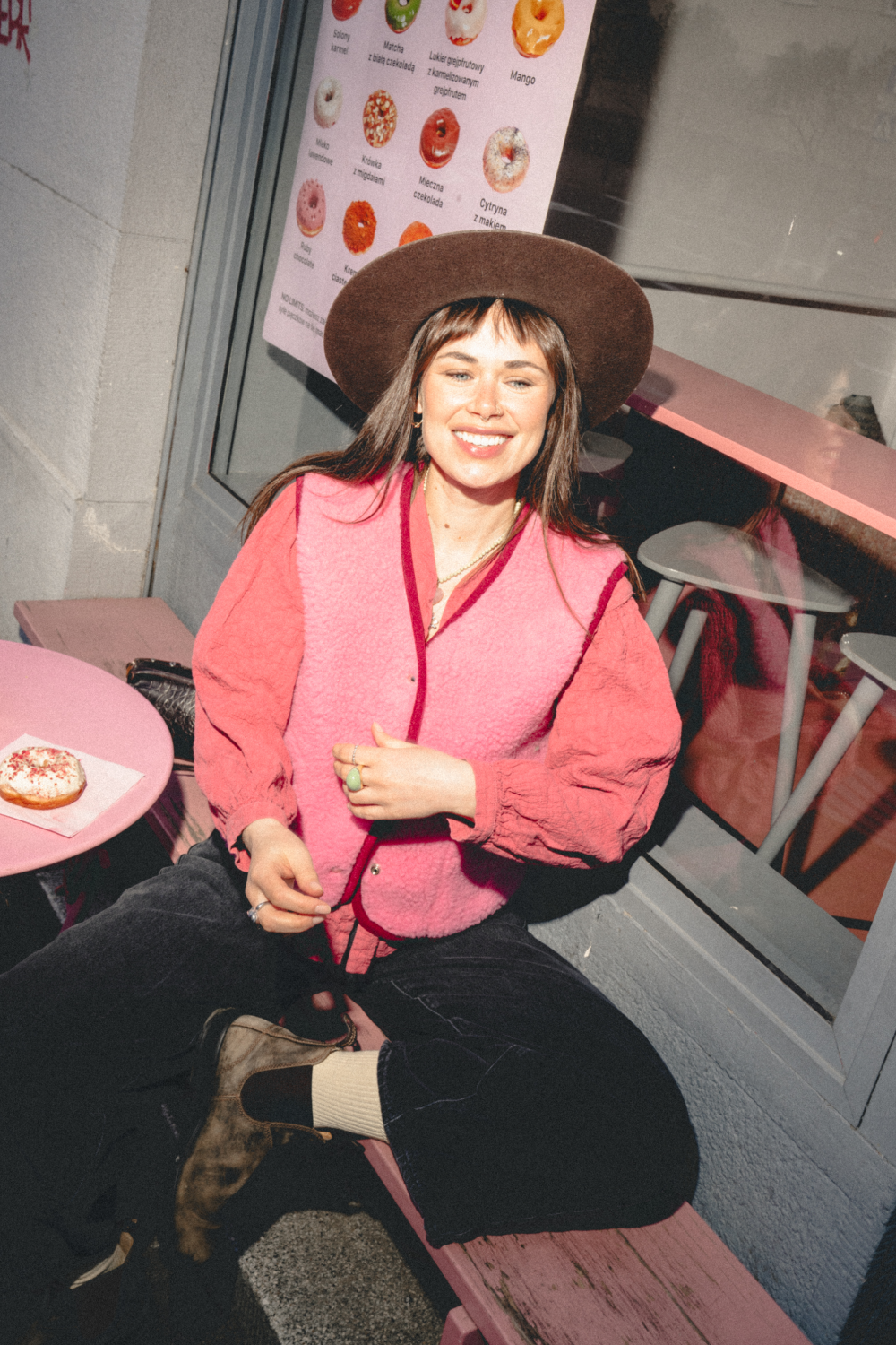 KAMIZELKA MERINO SUR VS BUBBLE GUM/ BEET