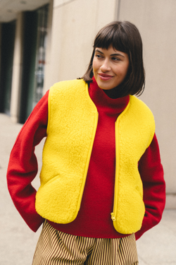 KAMIZELKA MERINO POS LEMON GRASS