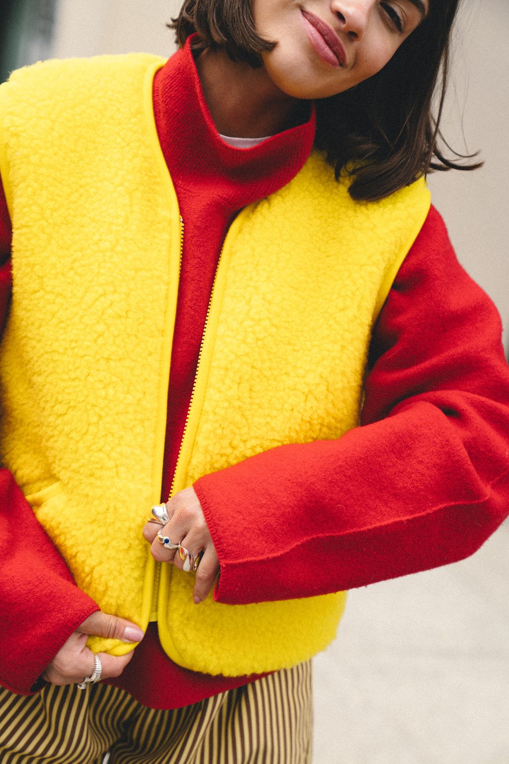KAMIZELKA MERINO POS LEMON GRASS