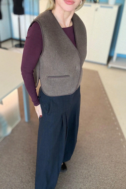 KAMIZELKA MERINO DEE FELTED CHOCOLATE MARTINI