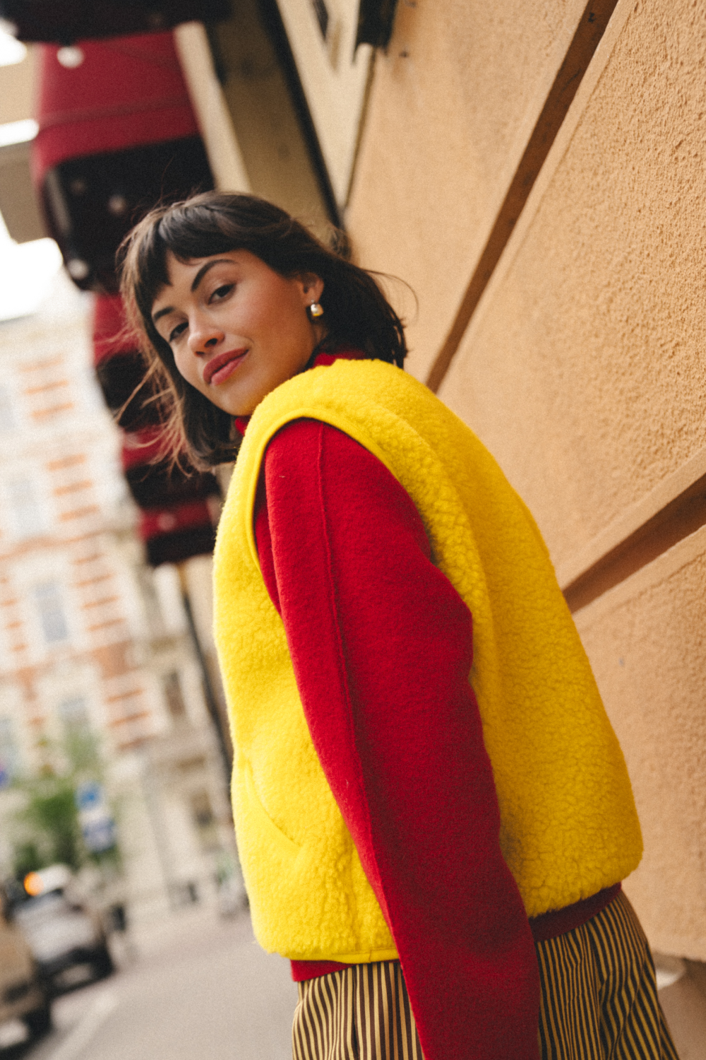 KAMIZELKA MERINO POS LEMON GRASS