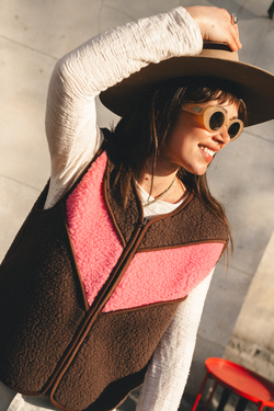 KAMIZELKA MERINO TIDE CHOCOLATE MARTINI/BUBLE GUM