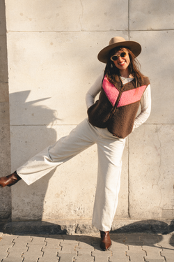 KAMIZELKA MERINO TIDE CHOCOLATE MARTINI/BUBLE GUM