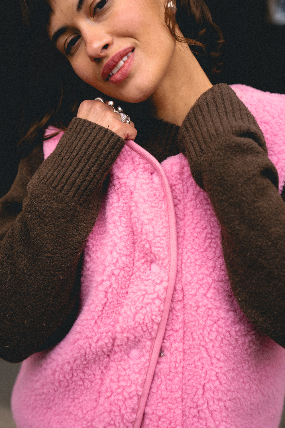 KAMIZELKA MERINO TYB BUBBLE GUM