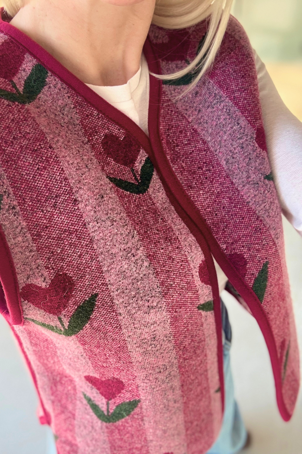 KAMIZELKA DWUSTRONNA FLA PATTERN CHERRY ULTRA LIGHT