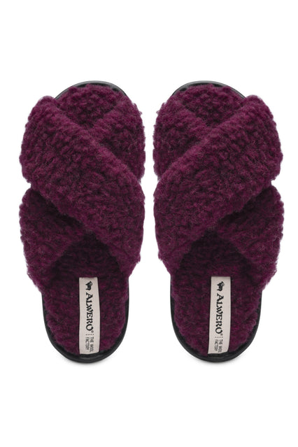 PANTOFLE WEŁNIANE TWENN X FUKSJA