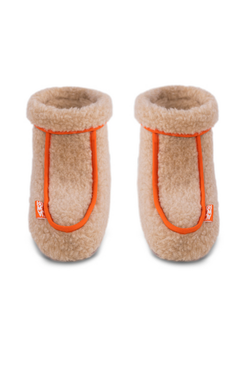 PANTOFLE WEŁNIANE MOOS BEŻ