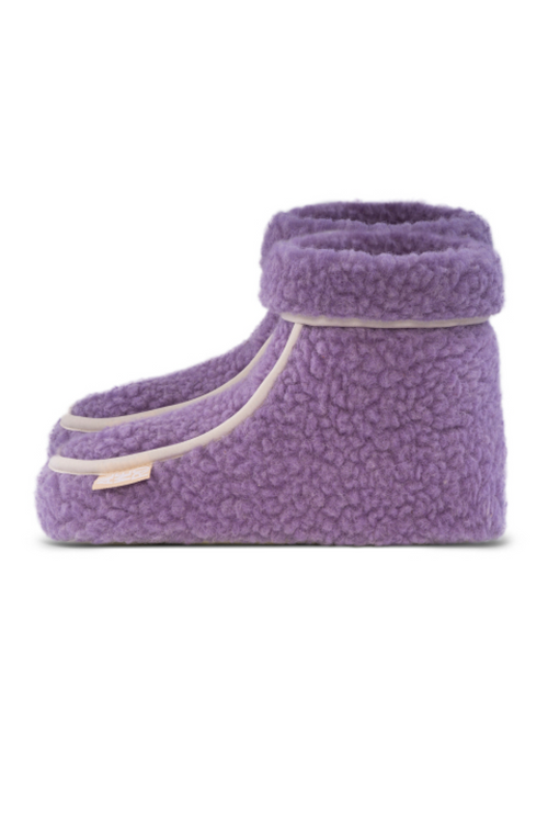 PANTOFLE WEŁNIANE MOOS LAWENDA