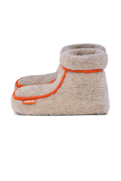 PANTOFLE WEŁNIANE MOOS POPIEL