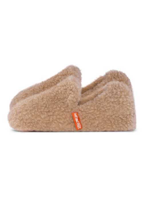 PANTOFLE WEŁNIANE MOKAS BEŻ