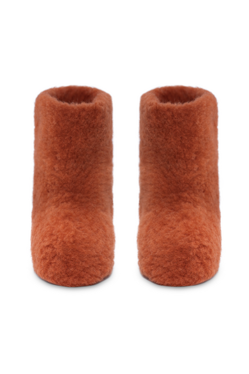 PANTOFLE WEŁNIANE SPECIALS PAMARAŃCZ