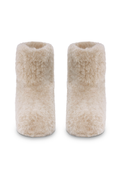 PANTOFLE WEŁNIANE SPECIALS BEŻ