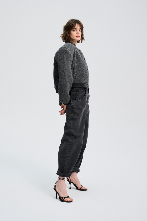 KURTKA WEŁNIANA IDA GRAFIT