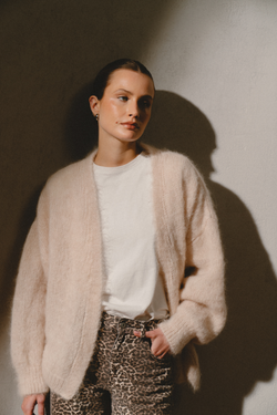 KARDIGAN HER BEŻ OS