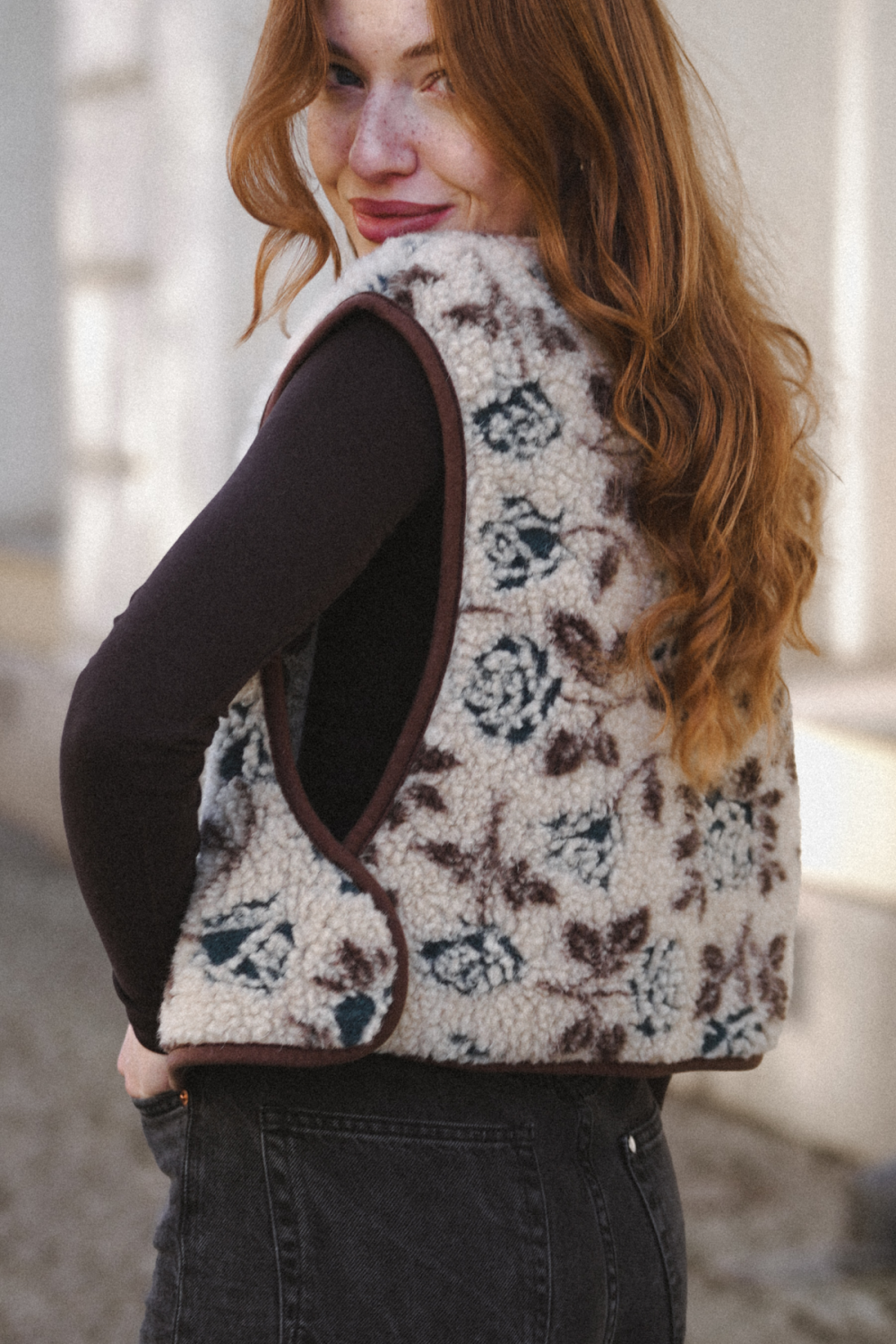 KAMIZELKA PIU LOOP OLD ROSE TEAL