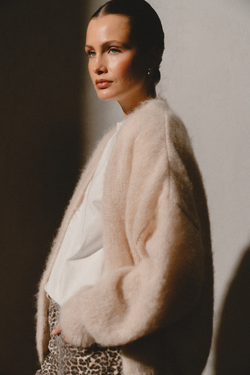 KARDIGAN HER BEŻ OS