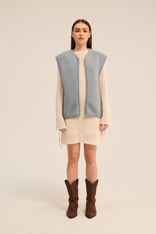 KAMIZELKA MERINO SAY LODOWY NIEBIESKI