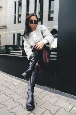 KARDIGAN BLANCO SREBRNY