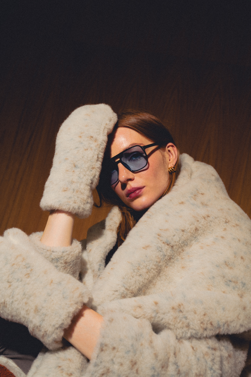 RĘKAWICZKI WEŁNIANE GULLY ULTRA LIGHT PATTERN KROPKI MULTI BEŻ